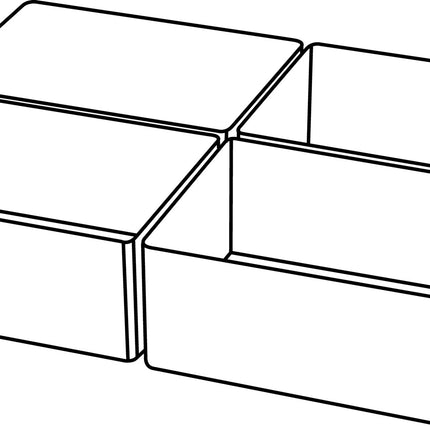 RAACO Einteilungsset A 7-1, 4-teilig, B79 x T109 x H47 mm, transparent