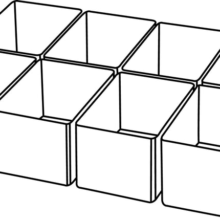 RAACO Einteilungsset A 8-1, 8-teilig, B55 x T79 x H47 mm, transparent