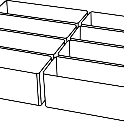 RAACO Einteilungsset A 8-1, 8-teilig, B55 x T79 x H47 mm, transparent