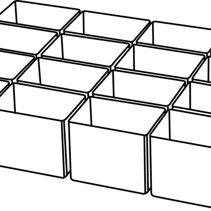 RAACO Einteilungsset A 9-1, 16-teilig, B39xT55xH47 mm, transparent