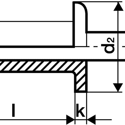 GESIPA Blindniet 5x10 mm Alu/Stahl, Flachrundkopf, 500 Stück