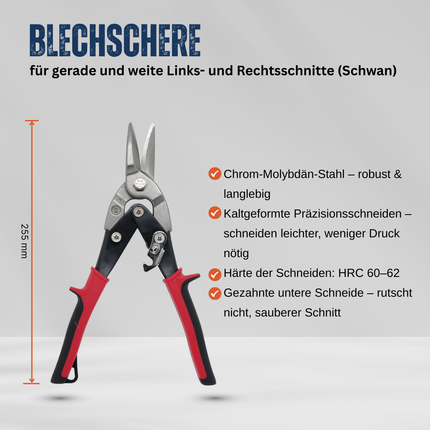 Einfache Blechschere 260 mm
