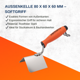 Außenkelle mit einem Gummigriff 80x60x60mm VR-5627