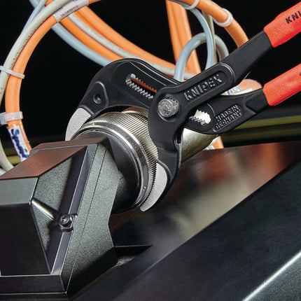 Syphon- und Connectorenzange 250 mm – 25-fach verstellbar, Spannweite 25–80 mm, schwarz atramentiert – KNIPEX
