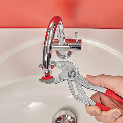 Syphon- und Connectorenzange, 250 mm, Spannweite 25–80 mm, verchromt – KNIPEX
