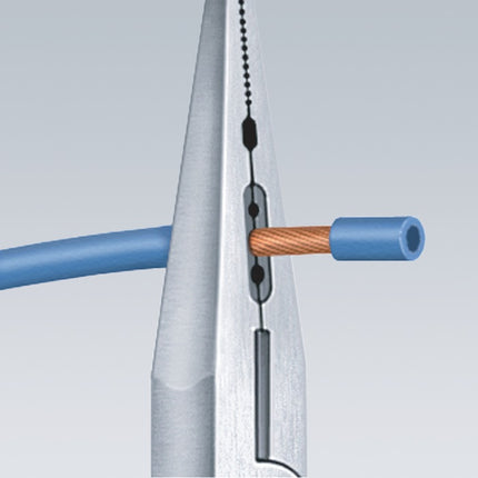 KNIPEX Verdrahtungszange Länge 160 mm 0,5-0,75 / 1,5 / 2,5 mm² poliert Kunststoffüberzug