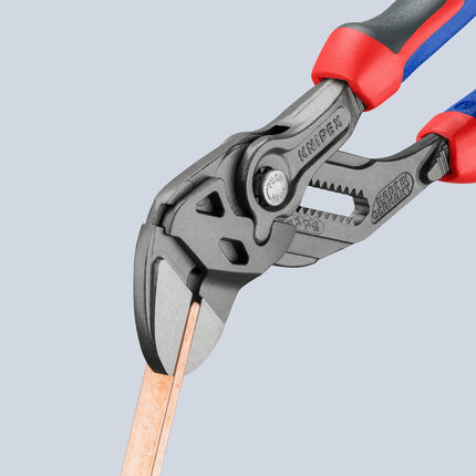 Zangenschlüssel 180 mm, Comfort-Griff, schwarz atramentiert, Spannweite 40 mm – KNIPEX