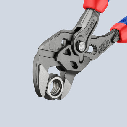 Zangenschlüssel 180 mm, Comfort-Griff, schwarz atramentiert, Spannweite 40 mm – KNIPEX