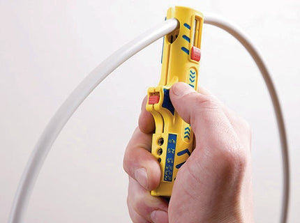 Secura No.15 Abmantelungswerkzeug für Rundkabel Ø 8–13 mm, 124 mm, mit 6 Abisolierklingen – JOKARI