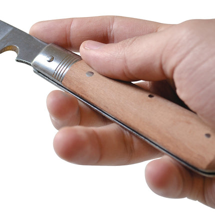 Weidmüller Kabelmesser 202 mm Klingenlänge 86 mm mit FSC-Holzgriff HESSE – 78 g