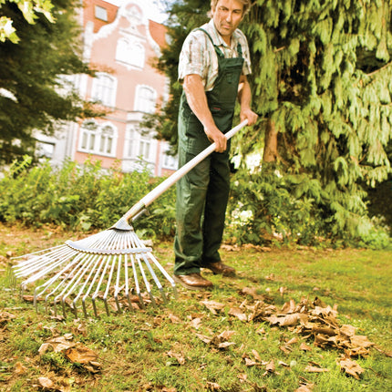 Laubbesen, Arbeitsbreite 450 mm, Stahl verzinkt, feststehend, 22 Zinken – FLORA