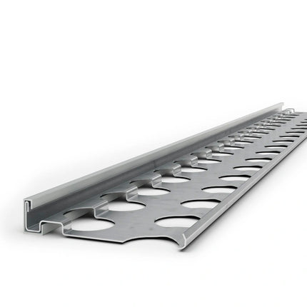Sockelprofil 1272
Außenputzprofil 5 0 x 10 mm
Stahl verzinkt mit PVC-Kante