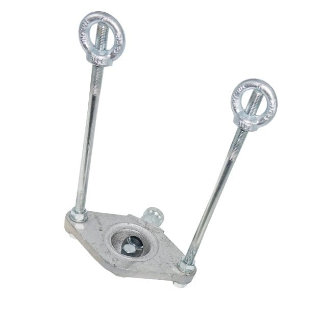 Druckflansch mit 2 * Zuganker M16 und Kupplung NW25 1228