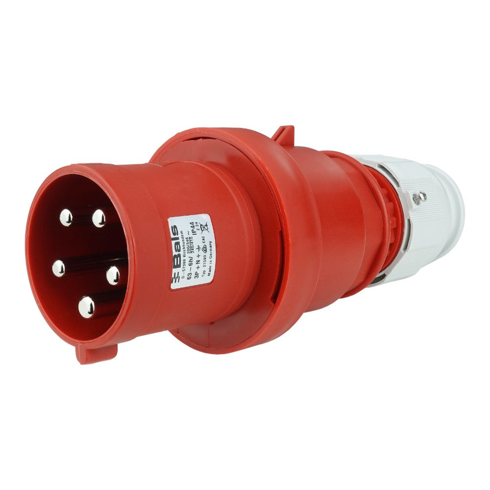 CEE Stecker 63A 5P 400V IP44 MULTI-GRIP ECR Bals (21590)