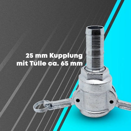 Kupplung 25 V MT Stahl mit Tülle für Stahlbandeinbindung 1496