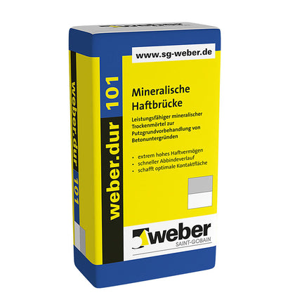 Weber dur 101 
Haftbrücke, mineralisch
bis 1 mm Körnung