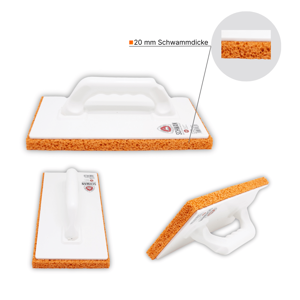 Reibebrett mit Schwammgummi 280 x 140 mm Mittelporig