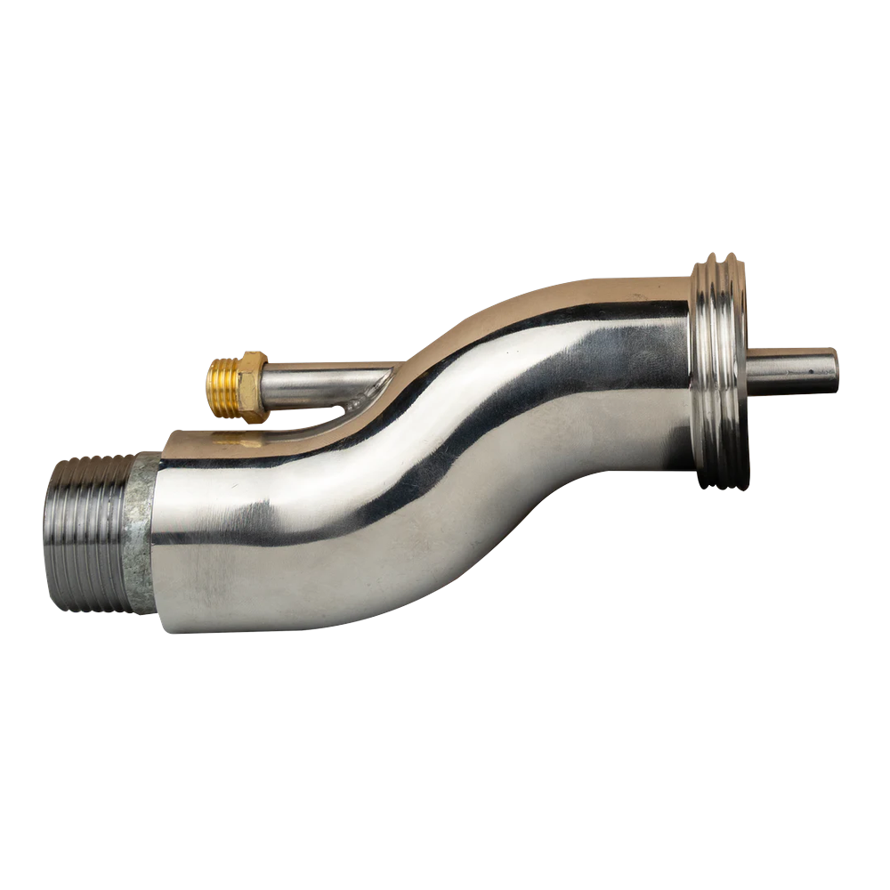 Spritzkopf TWIST 35 Edelstahl gerade – mit Luftdüsenrohr, 1 1/4"