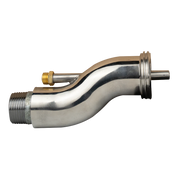 Spritzkopf TWIST 35 Edelstahl gerade – mit Luftdüsenrohr, 1 1/4"