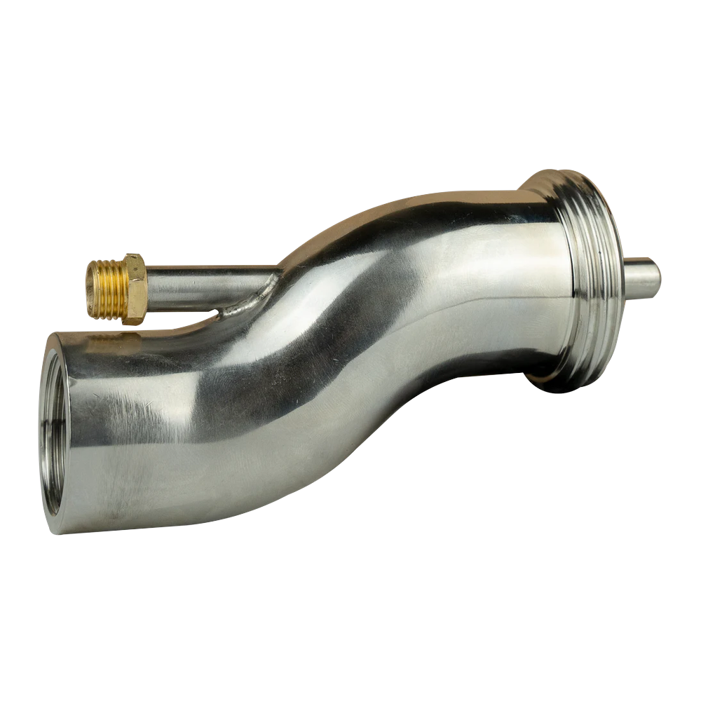 Spritzkopf TWIST 35 Edelstahl gerade – mit Luftdüsenrohr, 1 1/4"