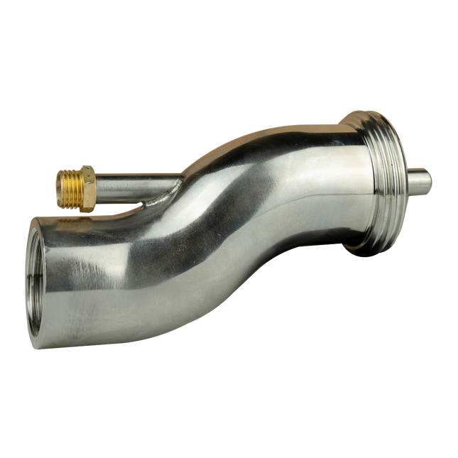 Spritzkopf TWIST 35 Edelstahl gerade – mit Luftdüsenrohr, 1 1/4"