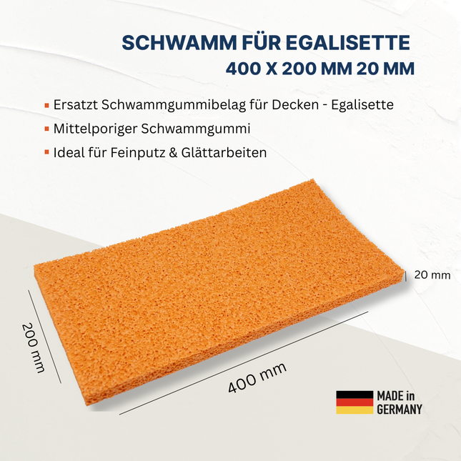 Schwammgummi für Decken - Egalisette